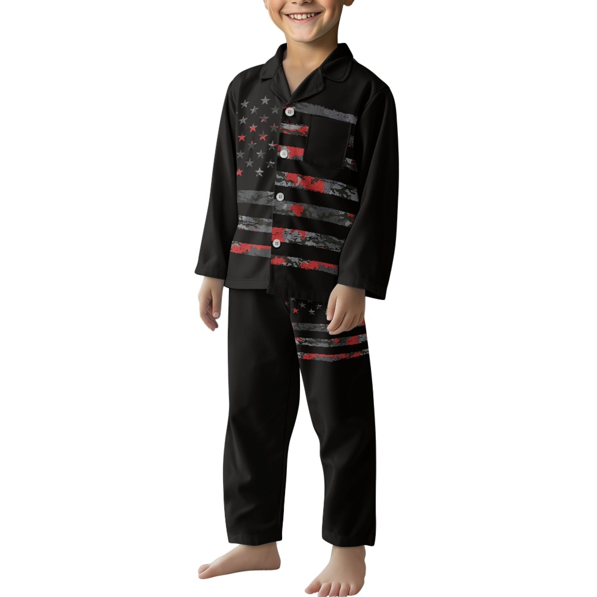 DISNIMO Boys Baseball Pajamas Size 13 14 Boys Pj Sets for Kids Long Sleeve Pjs Boys Button Down Pajamas Kids 2 Piece Lounge Set Kids Button Up Pjs Boys Black Pj Set for