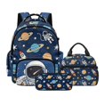 thumbnail image 1 of DISNIMO Astronaut Planet Printed Kids Backpack for Boys, 3pcs School Backpack with Lunch Box and Pencil Case Set, Primary Elementary Book Bag Set Boys Back to School Supplies, 1 of 7