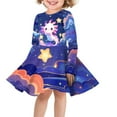 thumbnail image 1 of DISNIMO Axolotl Dress for Girls Galaxy Dress for Girls Long Sleeve Midi Dress Girls Kids Twirl Dress Children Holiday Dress Girls 3-4 Dresses Children Girl Dress Fall Kids Fall Dress Clothes, 1 of 6