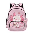 thumbnail image 1 of DISNIMO Axolotl Flower Printed School Backpack for Kids Girls Backpack for Elementary Middle Students 17 Inch Large Bookbag with Front Pocket, Back to School Supplies, 1 of 7