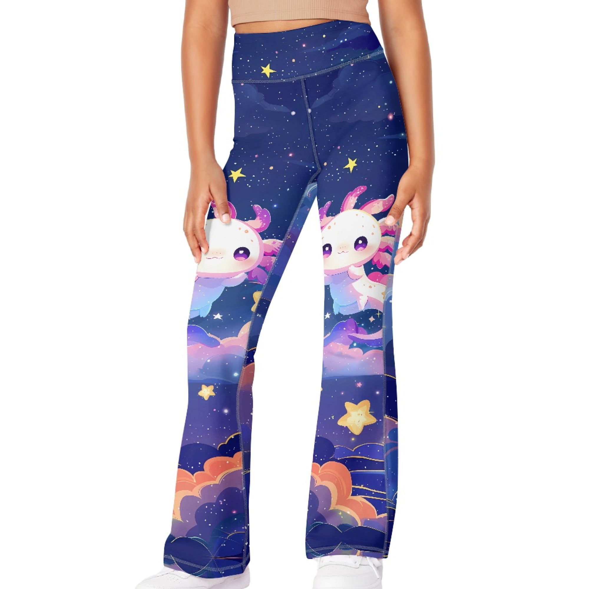 DISNIMO Axolotl Galaxy Kids Long Yoga Pants for Girls 13-14 Flare ...