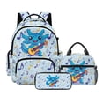 thumbnail image 1 of DISNIMO Axolotl Music Note Print Girls Backpack, Set of 3, Lightweight School Backpack with Lunch Bag & Pencil Case Set, 17 Inch School Bag Set Middle Elementary Preschool Kindergarten Supplies, 1 of 7