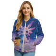 thumbnail image 1 of DISNIMO Axolotl Printed Jackets for Women Casual Sweatshirts Zip Up Outwear Long Sleeve Sweatshirts for Fall Winter, 4XL, 1 of 7