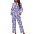 thumbnail image 1 of DISNIMO Axolotl Printed Women Two Piece Pajama Sets Long Sleeve Lounge Set with Pockets Button Up Sleepwear Casual Loose Nightwear with Long Pants, M, 1 of 7