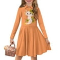 thumbnail image 1 of DISNIMO Axolotl Sunflower Dress for Girls 5-6 Years Girl Dress Long Sleeve Kids Collar Dress Girls Midi Dress for Children Clothes Dresses for Kid Holiday Dress Girls Skater Dress Girls Button, 1 of 7