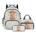 thumbnail image 1 of DISNIMO Backpack for Girls, Highland Cattle Butterfly Printed Lightweight Bookbag with Lunch Box Set, Large 17 Inch Kids School Bag 3pcs Set with Pencil Case, Kids Teens Back to School Gifts, 1 of 7