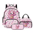 thumbnail image 1 of DISNIMO Backpack and Lunch Box Set for Girls 10-12, Axolotl Music Note Print 17 Inch Schoolbag with Pencil Case for Primary Middle School Students, Large Capacity Lightweight Daypack for Travel, 1 of 7
