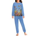 thumbnail image 1 of DISNIMO Blue Dragonflies Flower Pajama Set for Kids Girls Pajamas Size 3-4 Sets Long Sleeve Pjs for Toddler Boys Sleepwear Set for Kids 2 Piece Pj Sleepwear for Girls Crewneck, 1 of 7