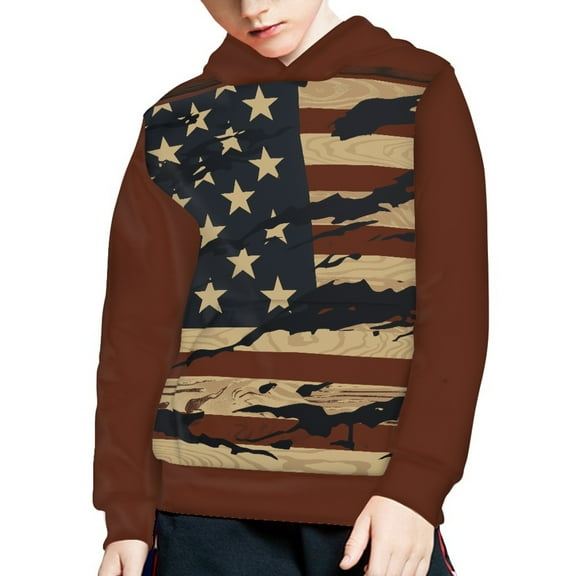 DISNIMO Boys American Flag Hoodie Size 14-16 Pullover Kids Independence Day Hoodies for Boys and Girls Matching Hoodies Sweatshirt for Teen Aesthetic Hoodie Sweatshirts for Children Fall Clothing