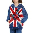 thumbnail image 1 of DISNIMO British Flag Hoodie Girls Hoodies Butterfly Hooded Sweatshirt Kids Pullover Sweathsirts Hoodies Boys 14-16 Teen Girl Streetwear Hoodie Children Clothing Hoodie with Pockets Soft, 1 of 7