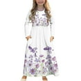 thumbnail image 1 of DISNIMO Butterfly Flower Kids Dress Long Sleeve Elegant for Kids Long Dresses for Girls 9-10 Dresses for Kids Swing Dress with Pockets Long Soft Dress for Kids Frocks Girls, 1 of 7