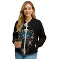thumbnail image 1 of DISNIMO Butterfly Moon Printed Jackets for Women Zip Up Sweatshirts Floral Printed Outerwear Jacket Long Sleeve Outwear Fall Winter Outfits, 2XL, 1 of 7