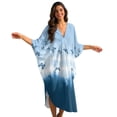 thumbnail image 1 of DISNIMO Butterfly Print Kaftan Dress for Women V Neck Cover Ups Caftan Dresses Plus Size Batwing Sleeve Swimsuit Coverups Women's Long Cover Up for Bathing Suit, 1 of 7