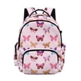 thumbnail image 1 of DISNIMO Butterfly Print Multi-compartment School Backpack, Tear Resistant Adjustable Padded Straps, Lightweight Sturdy Bookbag for Elementary & Middle School Kids Daily Use, 1 of 7