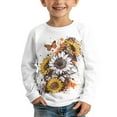 thumbnail image 1 of DISNIMO Butterfly Sunflower Long Sleeve Shirt for Boys Crewneck T-Shirt for Boys Tshirts Soft Fall Shirts for Girls Size 9-10 Outfits Long Sleeve Tops for Girls ClothesSportswear, 1 of 7