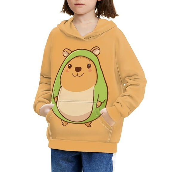 DISNIMO Capybara Cute Hoodie for Girls 6-7 Hoodie Sweatshirts for Boys and Girls Club Hoodie Sweatshirt Child Pullover Hoodie Kids Small Hoodies with Pictures Primary Clothes for Kids