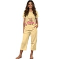 thumbnail image 1 of DISNIMO Capybara Doughnut Printed Pajama Set for Women, Soft Sleepwear Summer 2 Piece Lounge Set Short Sleeve Tops and Capri Pant Pjs, 4XL, 1 of 7