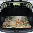 thumbnail image 1 of DISNIMO Car Cargo Mat Deer Butterfly Flower Print Anti-Slip Car Trunk Liner Scratch-Proof Cargo Mar Car Boot Liner Machine Washable Dog Seat Cover Fits for SUV Sedan Truck, 29" x 39", 1 of 7