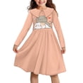 thumbnail image 1 of DISNIMO Cat Dress Girls Heart Dress Kids Long Sleeve Skater Dress Girls Collared Dress Fall Kids Dresses Clothes for Girls Age 3-4 Girl Dresses Casual Midi Dress Girls Dress Skater Girl, 1 of 7