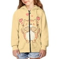 thumbnail image 1 of DISNIMO Cat Hoodies for Kids Heart Zip Up Hoodie for Girls 11-13 Hoodie Sweatshirts for Boys Hooded Jacket Lightweight Sweatshirt Hoodie for Girls Boys Hoodie Coat Children Casual Girl Animal Hoodie, 1 of 7