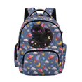 thumbnail image 1 of DISNIMO Cat Planet Print Large Capacity School Backpack, Lightweight with Multi Compartments & Side Pockets, Durable Daypack for Elementary & Middle School Students, 1 of 7