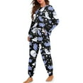 thumbnail image 1 of DISNIMO Cat Printed Womens Pajama Sets Long Sleeve Top and Long Pants Sets Round Neck Sleepwear 2 Piece Pj Lounge Set with Pocket Loose Fit Nightwear, 2XL, 1 of 7