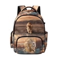 thumbnail image 1 of DISNIMO Cat Tiger Printed School Backpack with Multi Compartments Side Mesh Pockets for Primary Junior High Students Durable Travel Bookbag for Daily Use, 1 of 7