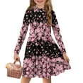 thumbnail image 1 of DISNIMO Cherry Blossom Dress for Girls Butterfly Dresses for Girls 9-10 Fall Midi Dress Girl Long Sleeve Skater Dress Girls Button Down Dresses with Collars for Girls Skater Dresses Swing Dress, 1 of 7