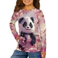 thumbnail image 1 of DISNIMO Cherry Blossom Panda T-Shirts for Kids Girls Long Sleeve Shirts With Cuffs for Kids Shirt Girls Long Sleeve T Shirts Size 13-14 Girls Long Sleeve Tee Shirts for Girls Tees Tshirts, 1 of 7