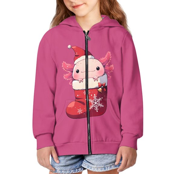 DISNIMO Christmas Axolotl Hoodies for Boys/Girls Hoodie Size 8-10 Hoodie Sweatshirt Cute Hoodies Juniors Hooded Sweatshirts for Kids Hoodie Jacket Girls Jackets Streetwear Hoodie