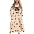thumbnail image 1 of DISNIMO Christmas Cat Dress for Girls 5-6 Birthday Party Dresses for Girls Long Sleeve Dress with Pockets Kids Crew Neck Dress Long Sleeve Frock for Kids Dress Long Sleeve Casual Dress, 1 of 7