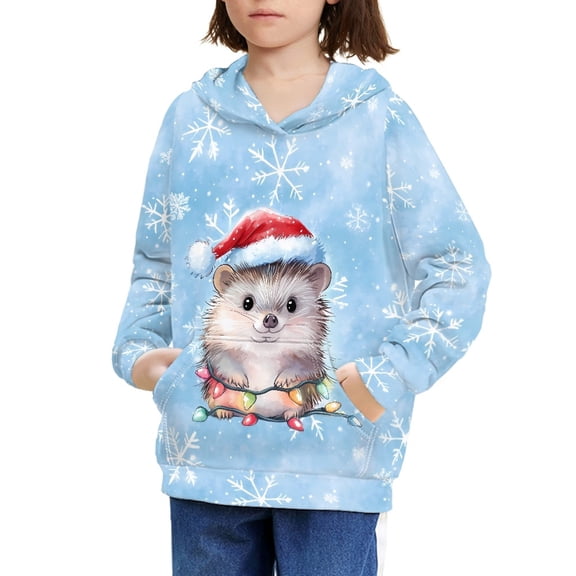 DISNIMO Christmas Guinea Pig Hoodies for Girls 6-7 Pullover Snowflake Hoodie for Children Sweatshirts Boys and Girls Soft Sweatshirt Fall Boys Hoodies Casual Streetwear Hoodies Boys Lightweight