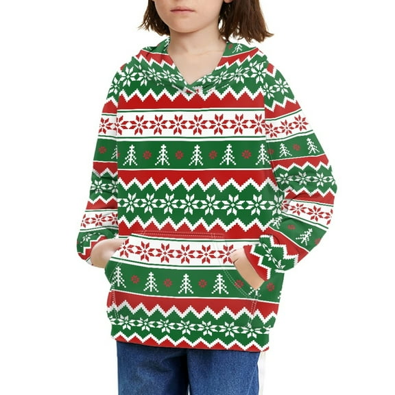DISNIMO Christmas Hoodie Girls Striped Hoodie Pullover Kids Loose Hoodie for Kids Sweatshirt with Hood Hoodie with Pockets Kids Fall Sweatshirts Girls School Hoodie for Girls 6-7 Children