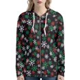 thumbnail image 1 of DISNIMO Christmas Hoodies for Women Snowflake Printed Hooded Sweatshirts Zip Up Jacket Coat Lightweight Sport Sweatshirt with Pockets, XS, 1 of 5