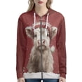 thumbnail image 1 of DISNIMO Christmas Hoodies for Women Zip Up Hooded Jackets Long Sleeve Sport Sweatshirt Highland Cow Printed Ladies Hooded Tops, XS, 1 of 6