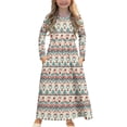 thumbnail image 1 of DISNIMO Christmas Print Kids Long Sleeve Dresses for Girls Long Sleeve Dresses Size 7-8 Dress with Pockets for Kids Dress Long Sleeve Lightweight Girls Fall Midi Dress with Sleeves, 1 of 7
