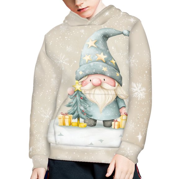 DISNIMO Christmas Santa Claus Hoodie Boys Snowflake Hoodies for Kids Hoodies Boys Size 11-13 Hoodies for Children Hoodies Girls Pullover Hoodie Long Sleeve Boys Hooded Sweatshirts Kids Soft Hoodie