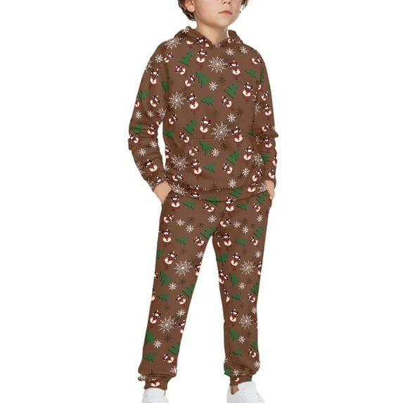 DISNIMO Christmas Snow Reindeer Hoodies for Kids Size 6-7 Hoodie Sets for Boys Hoodies And Sweatpants Set for Girls 2 Piece Hoodie Outfits for Boys Pullover Hoodies Set for Boys Long Sleeve Hoodie