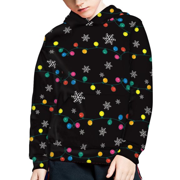 DISNIMO Christmas Snowflake Hoodie for Boys 6-7 Hoodies Pullover for Boys Long Sleeve Sweatshirt with Hoodie for Girls Clothes Hoodie with Pockets Kids Streetwear Hoodie Casual Hoodies Girls