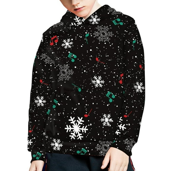 DISNIMO Christmas Snowflake Hoodie for Boys 8-10 Pullover Hoodies for Teen Girls Graphic Sweatshirt with Hoodie Sweatshirts for Boys Streetwear Hoodie with Picture On It Childrens Fall Clothing