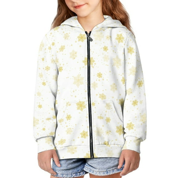 DISNIMO Christmas Snowflake Zip Up Hoodie Girls 6-7 Preppy Hoodies Trendy Hooded Sweatshirts for Kids Boys Sweatshirt Zipper Hoodie Hooded Jacket Girl Hoodie Jackets Clothes