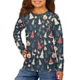thumbnail image 1 of DISNIMO Christmas Snowman Reindeer Girl T Shirt Kids Girls Long Sleeve Shirt Size 5-6 Shirts for Kids Long Sleeve Tshirt Girls Soft T Shirts Long Sleeve T-Shirt for Girls Crew Neck T Shirt Casual, 1 of 7