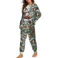 thumbnail image 1 of DISNIMO Christmas Snowman Tree Printed Women's 2 Piece Pajama Sets Casual Loose Nightwear Long Sleeve Top and Long Pants Sets Comfy Crew Neck Sleepwear Loungewear, S, 1 of 7