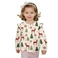 thumbnail image 1 of DISNIMO Christmas Sweatshirt for Girls Snowflake Elk Printed Pullover Tops Long Sleeve T-Shirts Comfy Sweater Tops for Fall Winter 7-8 Years, 1 of 7