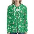 thumbnail image 1 of DISNIMO Christmas Sweatshirts for Women Snowflake Printed Hoodies Zip Up Hooded Sweatshirts Long Sleeve Jackets with Pockets, 3XL, 1 of 5