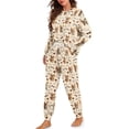 thumbnail image 1 of DISNIMO Corgi Bone Printed Women's 2 Piece Lounge Sets Fashion Long Sleeve Sleepwear with Long Pajama Pant Set Crew Neck Pajama Outfits, XL, 1 of 7