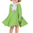 thumbnail image 1 of DISNIMO Corgi Dress for Girls Green Long Sleeve Dress Kids Star Dress Girls Size 3/4 Fall Dresses for Girls Medium Dress Party Girl Mini Dress Kids Girls School Dress Kids Swing Dresses for Girls, 1 of 6