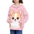 thumbnail image 1 of DISNIMO Corgi Hoodies for Kids Paw Print Hoodies Sweatshirts for Girls Hooded Pullover Sweatshirt with Hoodie for Boys and Girls Hoodies with Pockets Pink Hoodie Girls 11-13 Girls Street Fashion, 1 of 7