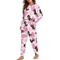 thumbnail image 1 of DISNIMO Cow Dachshund Printed Women's 2 Piece Lounge Sets Long Sleeve Sleepwear with Pocket Casual Fashion Nightwear Pullover Top Matching Long Pants Lounge Set, M, 1 of 7