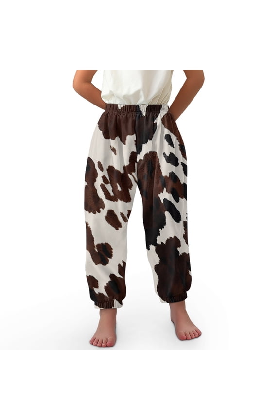 Cow Print Bloomer Harem Pants Kids Bloomer Trousers for Boys Harem Bloomers Long Pants for Kids Harem Pants Boys Harem Bloomers 13-16 Boy Beach Pants Loose Fall Pants for Boys Sweatpants